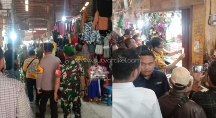 Danramil 0607-09/Cisaat dan Tiga Pilar dampingi kunjungan Wakil Menteri Perdagangan Kepasar Cisaat