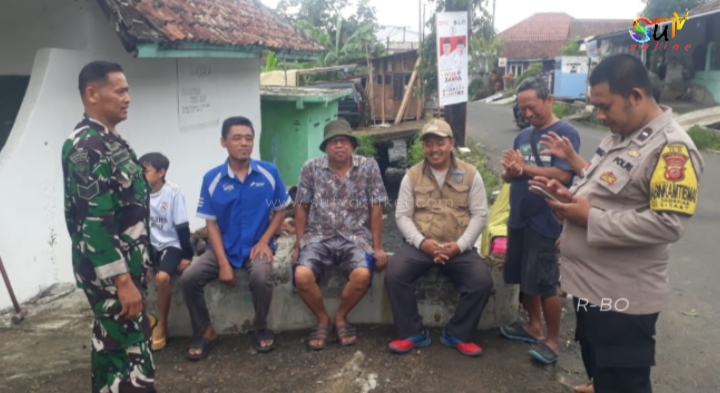 Himbau Siaga Bencana Dimusim Hujan, Kades Babakan, Babinsa dan Bhabinkamtibmas Komsos Bersama Tomas.