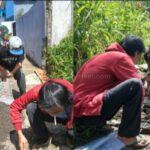 Babinsa Kel Subang jaya Bersama Warga Laksanakan Karya Bakti Perbaikan Jalan lingkungan