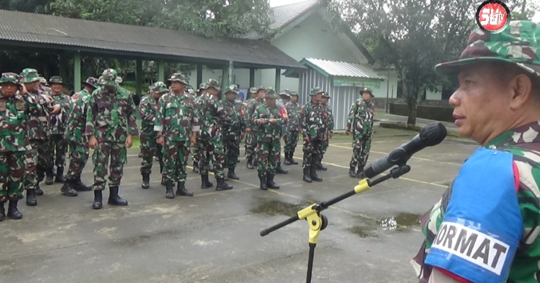 Anggota Koramil 0607-04/Kota Sukabumi Utara Melaksanakan Latihan Penilaian Siap Jasmani Militer (PSJM)