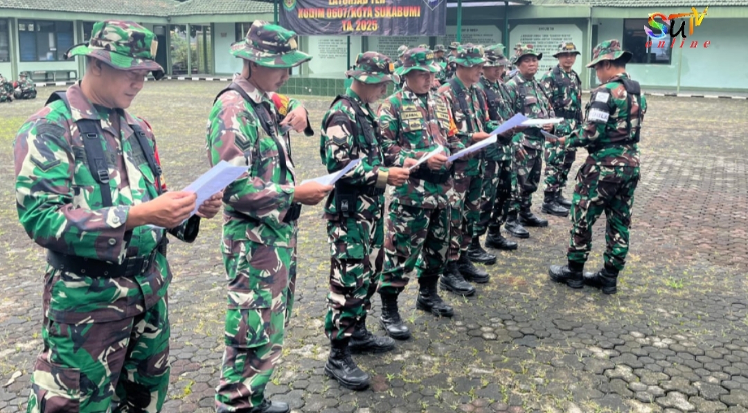 Seluruh Anggota Koramil 0607-04/Kota Sukabumi Utara, Ikuti Latihan Perorangan Dasar (Latorsar) di Kodim 0607/Kota Sukabumi