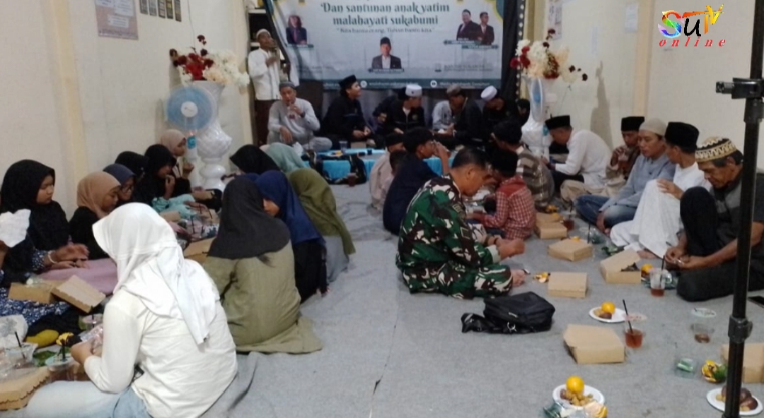Babinsa Desa Babakan Koramil 09/Cisaat Ikuti Buka Puasa Bersama Tokmas Dan Santunan Anak Yatim Piatu