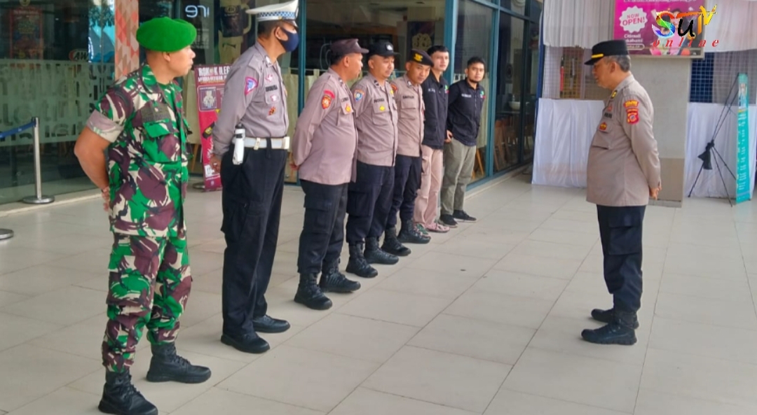 Anggota Koramil 0607-04/Kota Sukabumi Utara, Ikuti Apel Pagi di Pos Pam Citymall Kota Sukabumi Dalam Ops Pengamanan Idul Fitri 2025