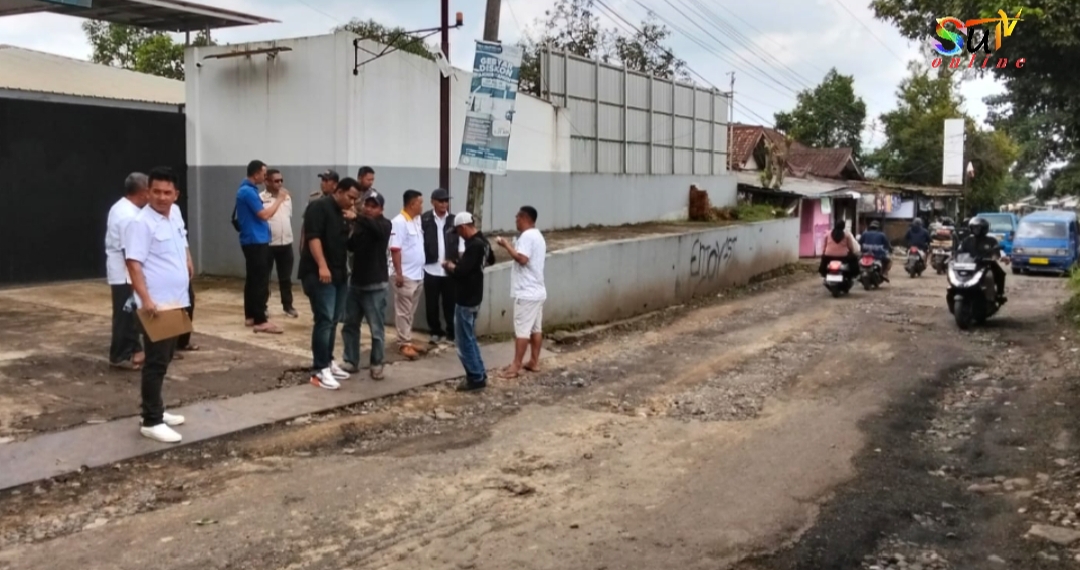 Ruas Jalan Cibencoy Cisaat Rusak Parah, Pemerintah Kecamatan Cisaat, Pemdes, Dinas PU dan Pelaku Usaha, Gelar Rakor