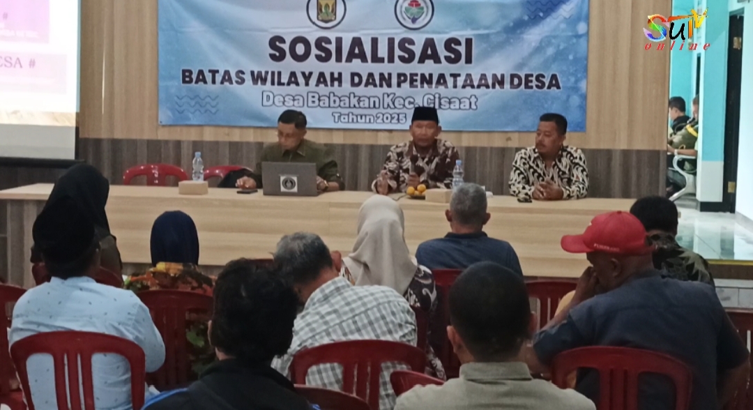 Pemdes Babakan Kecamatan Cisaat, Gelar Sosialisasi Batas Wilayah dan Penataan Desa