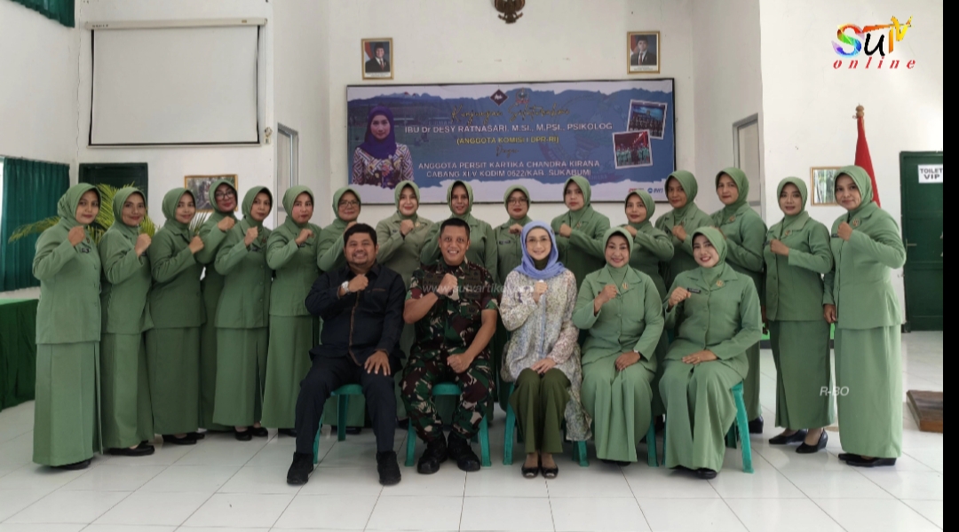Buktikan kedekatan dgn Istri Prajurit Anggota Komisi I DPR RI hadir di Kodim 0622/Kab. Sukabumi