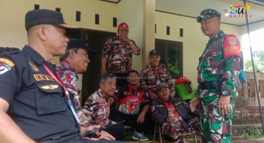 Mantapkan Silahturami dengan KBT, Babinsa Sukaresmi Koramil 09/Cisaat Komsos Bersama Anggota FKPPI
