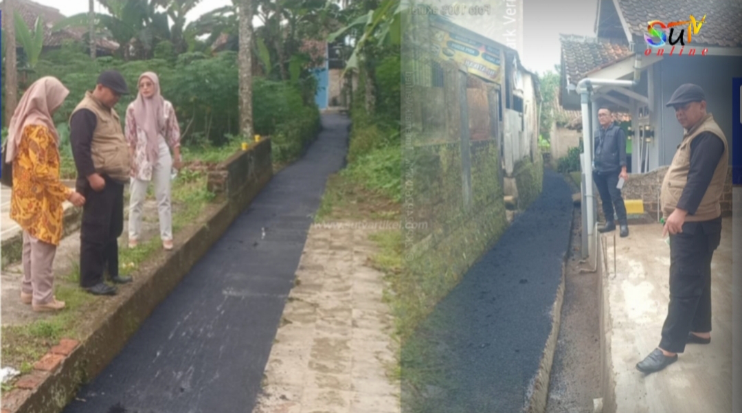 Pemdes Mangkalaya Lakukan Pengaspalan Jalan Gang Sepanjang 1720 Meter