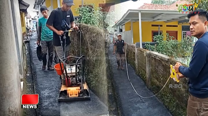 Pengaspalan Jalan Gang Didusun Kutamaneh Barat Desa Cikujang Dimulai, Gunakan DD Tahap 1 TA 2025