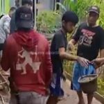 Kerja Bakti Perbaikan Jalan Perkampungan Desa Cikahuripan Bersama Babinsa Koramil 09/Cisaat