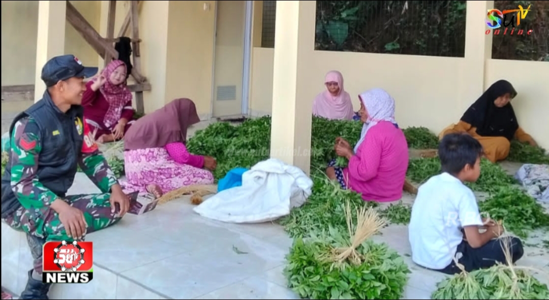 Komsos Dengan Petani Sayur, Bentuk Dukungan Babinsa Cipetir Koramil 09/Cisaat Terhadap Ketahanan Pangan Lokal
