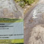 Pembangunan Jalan Lingkungan Di Desa Cidolog Oleh CV. FADHILLAH Hanya Bertahan Beberapa Bulan