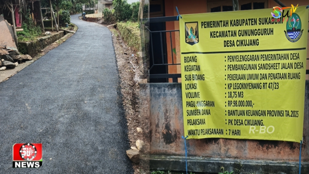 Pemdes Cikujang Realisasikan Banprov 2025 Untuk Pengaspalan Jalan Legoknyenang