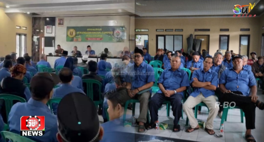 Babinsa Desa Nagrak Koramil 09/Cisaat Hadiri Sosialisasi Pengelolaan Sampah Oleh DLH