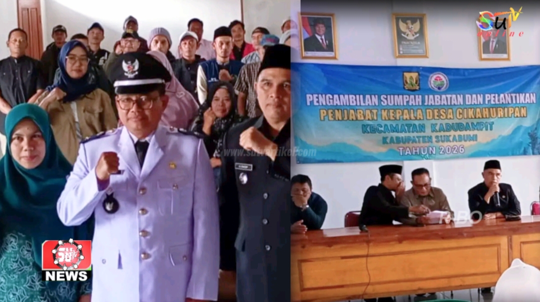 Camat Kadudampit Lantik Ujang Acep Judan sebagai Penjabat (Pj) Kepala Desa Cikahuripan