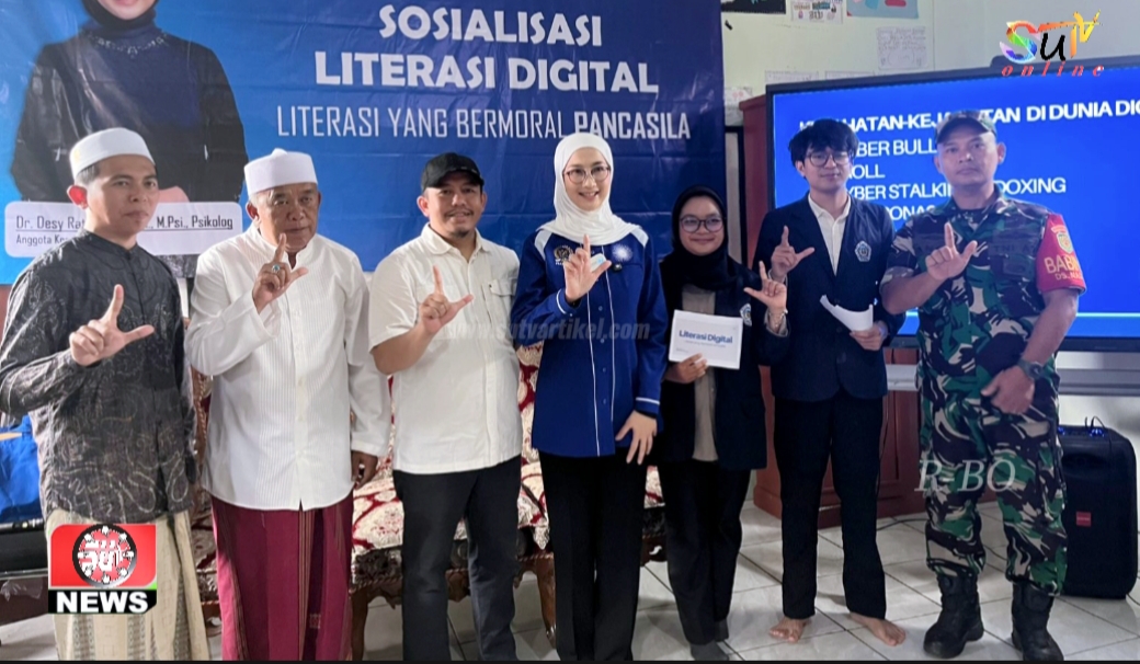 Dorong Kemajuan Teknologi, Babinsa Nagrak Hadiri Pelatihan Literasi Digital Bagi Santriwan/i