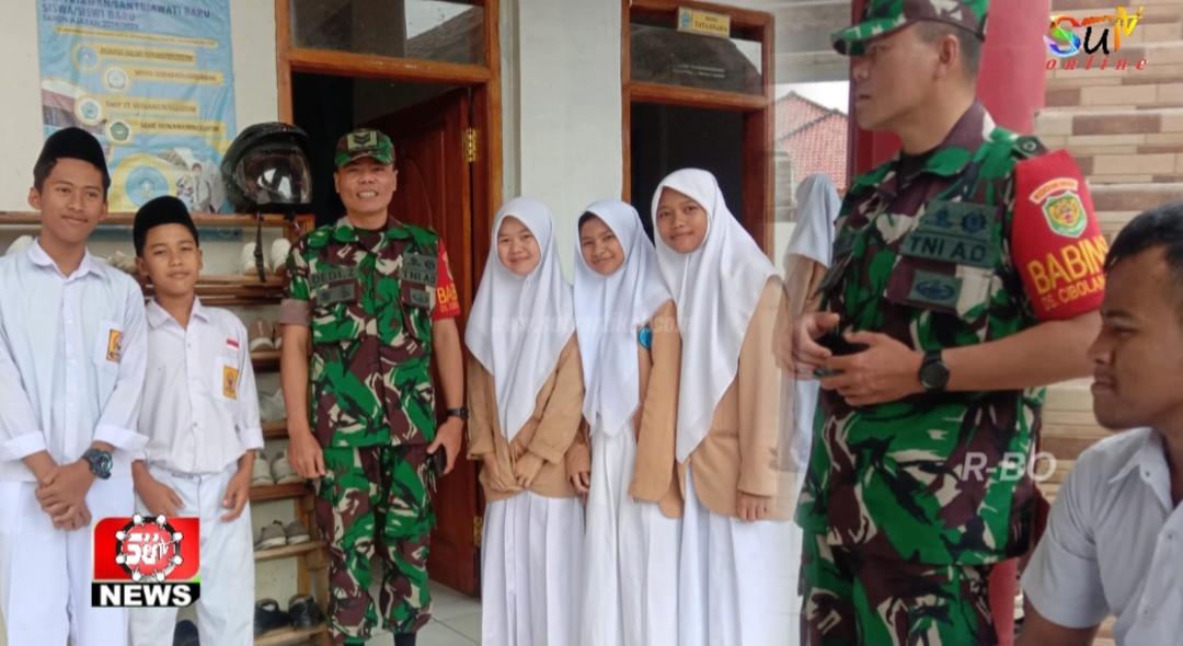 Bentuk Karakter Siswa, Babinsa Cibolang Kaler Koramil 09/Cisaat Melaksanakan Kegiatan Bintahwil