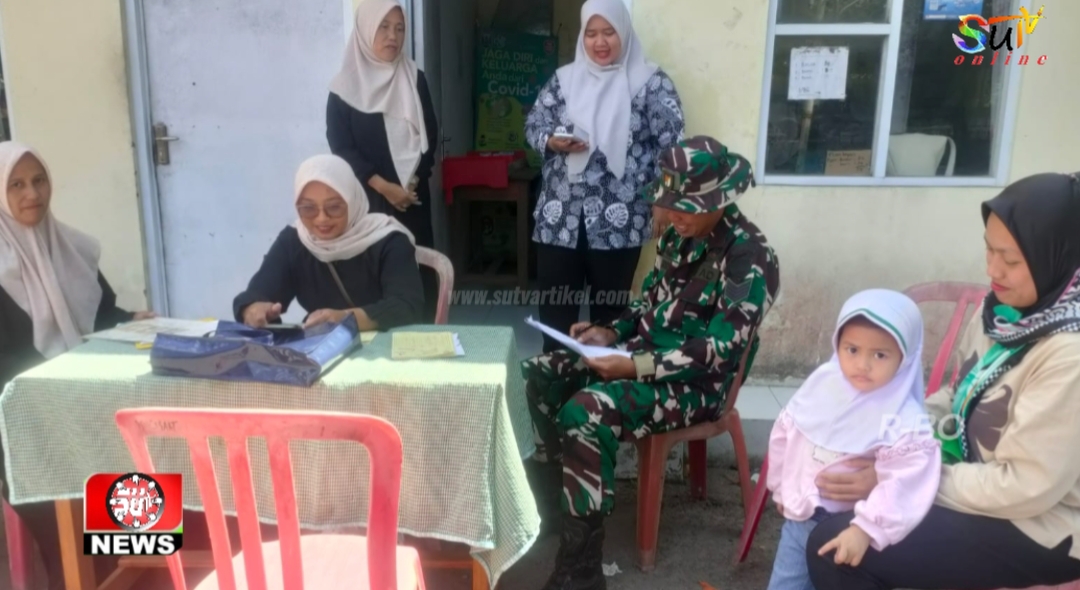 Babinsa Desa Cisaat Monitoring Kegiatan Posyandu Didesa Binaan