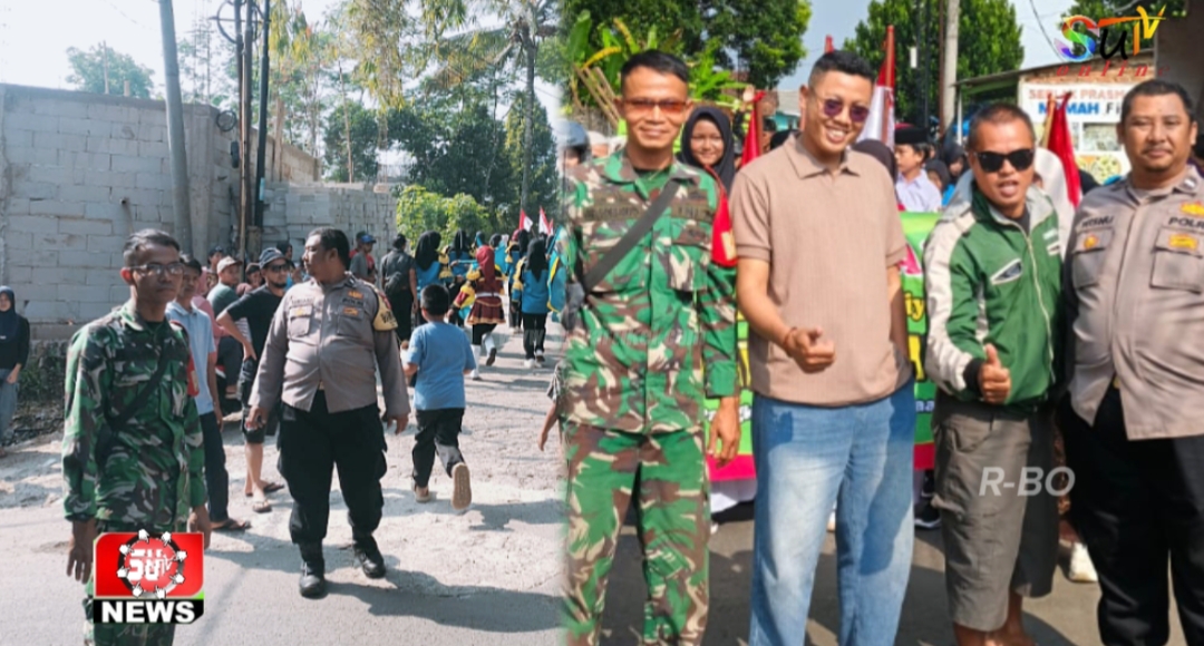 Babinsa Padaasih Laksanakan Pengamanan Karnaval Samenan Didesa Binaan