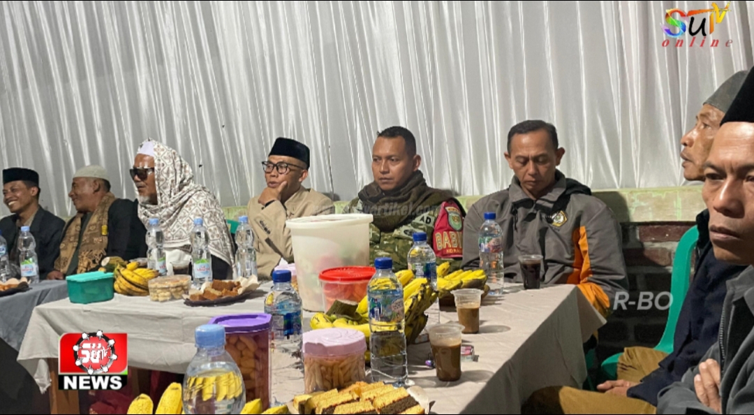 Babinsa Desa Sukamaju Koramil 09/Cisaat Bersama Perangkat Desa Hadiri Pengajian Akbar di MDT Sabilul Falah
