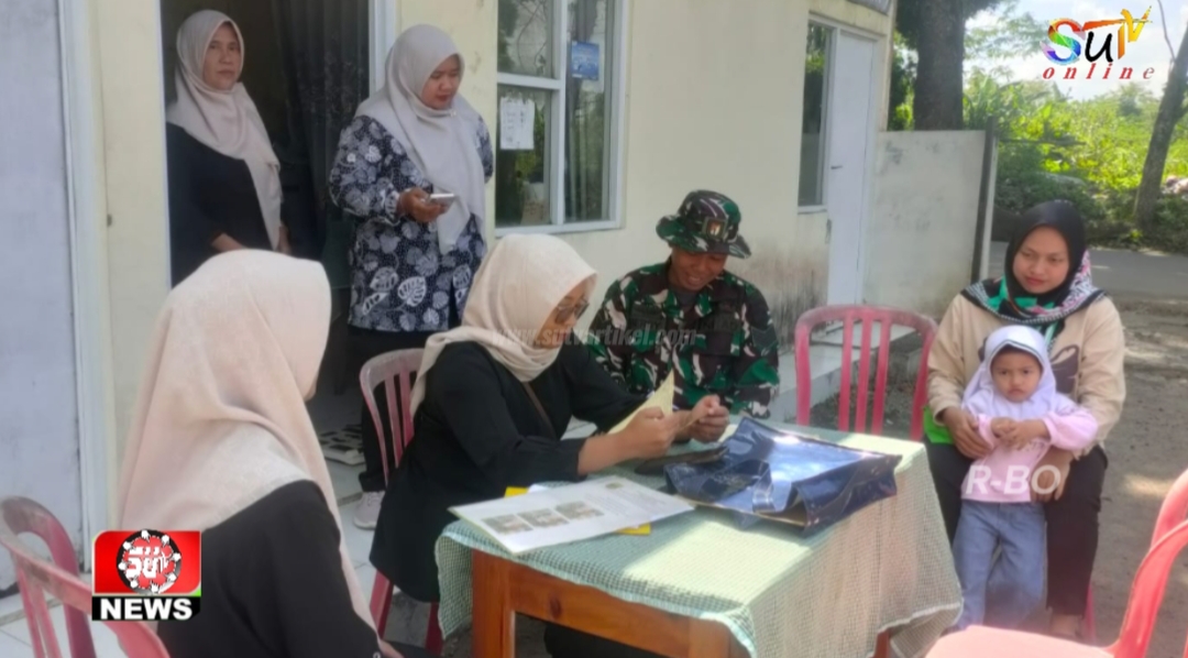 Dukung Perkembangan Anak, Babinsa Cisaat Pastikan Giat Posyandu Berjalan Lancar