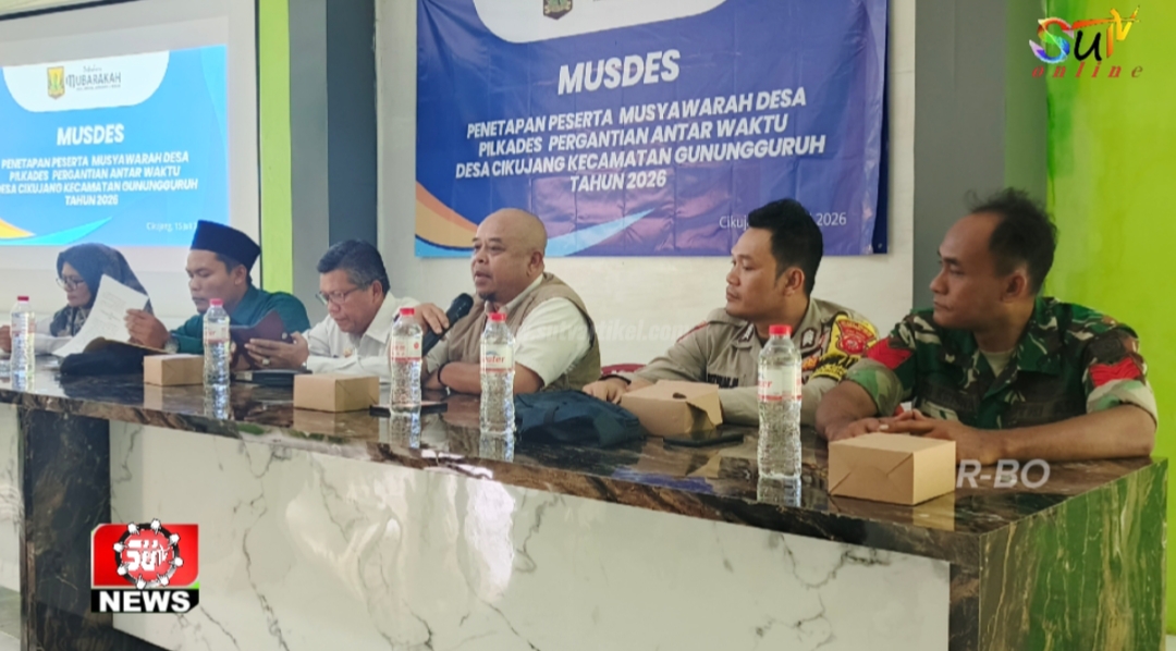 Wakili Danramil Babinsa Cikujang Koramil 09/Cisaat Hadiri Musdes Calon Peserta Pilkades PAW