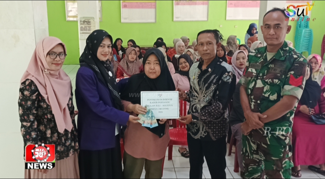 Babinsa Desa Cikujang Koramil 0709/Cisaat dampingi Penyaluran Insentif untuk Kader Posyandu