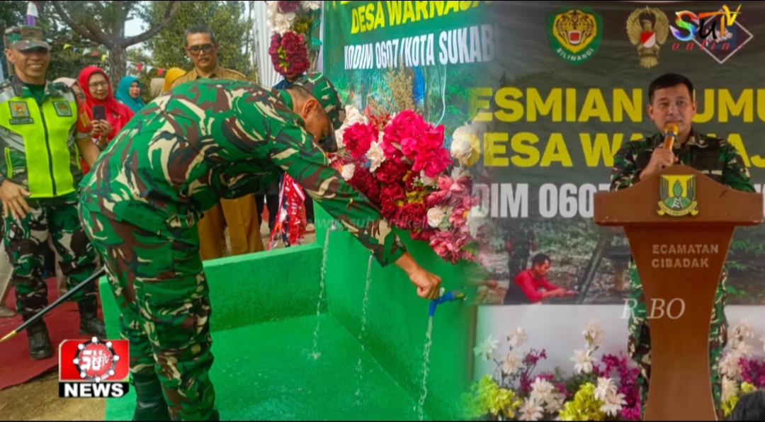 Dandim 0607/Kota Sukabumi Resmikan SAB Dicibadak, Disambut Ucapan Terima Kasih Warga