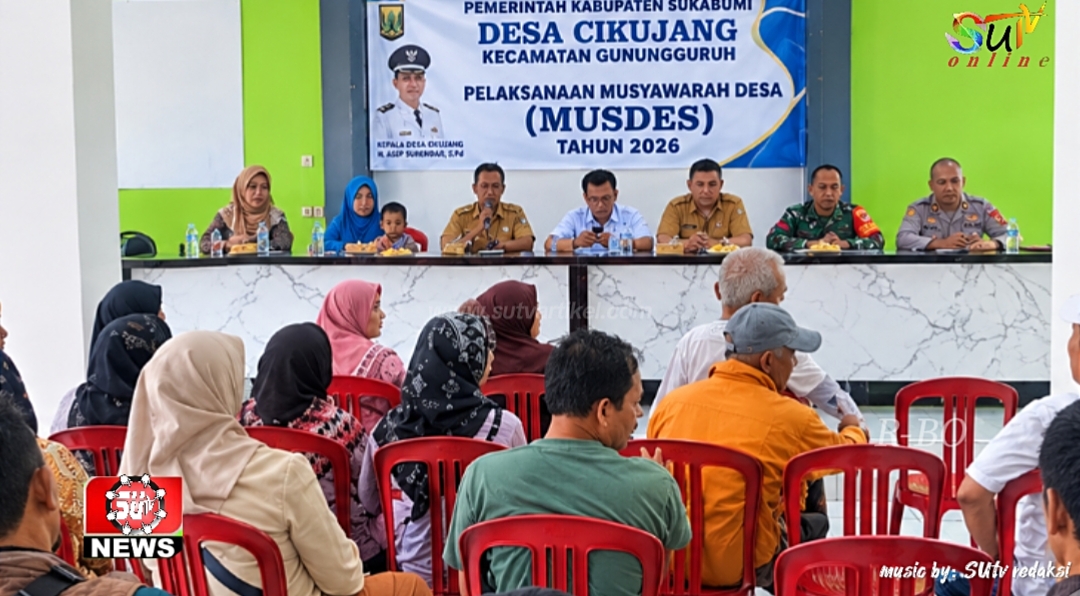 Babinsa Desa Cikujang Koramil 09/Cisaat Hadiri Rapat Musyawarah Desa