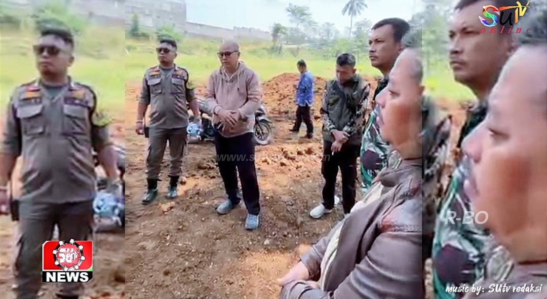 Babinsa Babakan Bersama Kepala Desa dan Pihak Kecamatan Cisaat Lakukan Pemantauan Pembukan Lahan di Bantaran Sungai