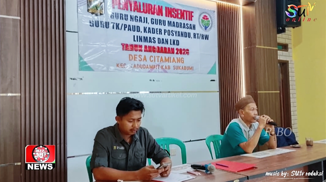 Pemdes Citamiang Kecamatan Kadudampit Salurkan Insentif LKD T/A 2026
