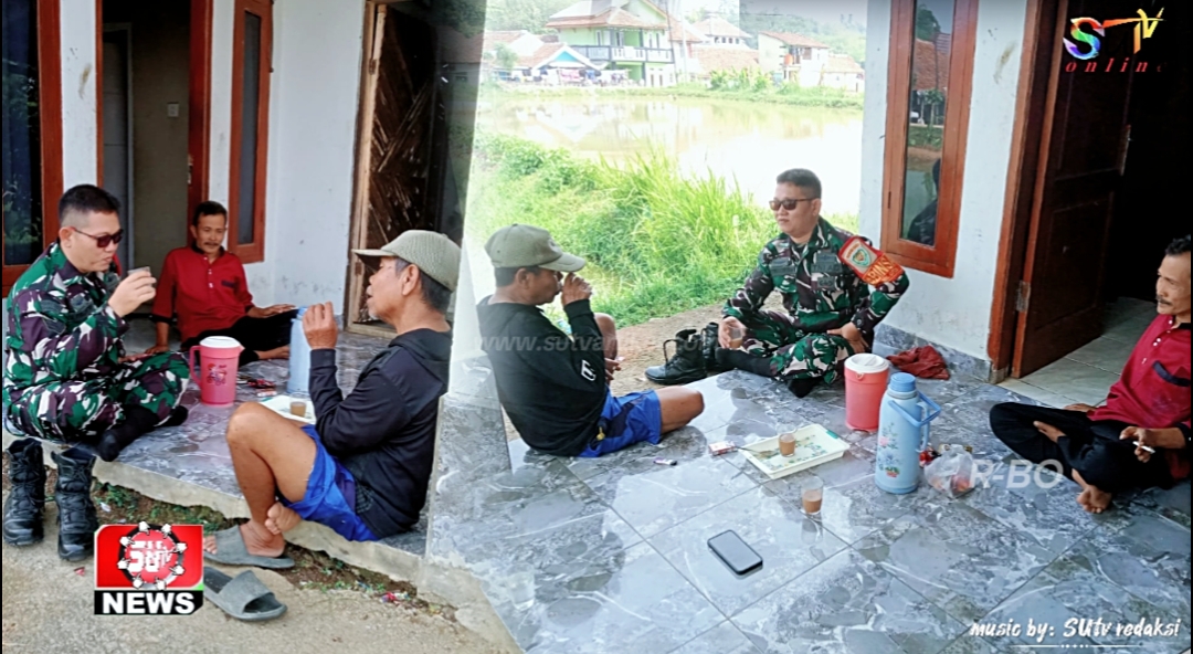 Babinsa Desa Kutasirna Koramil 09/Cisaat Komsos Dengan Pemuda Desa
