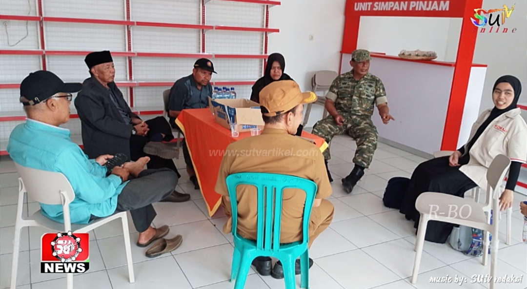 Babinsa Citamiang Koramil 09/Cisaat bersama unsur Pemerintah setempat melakukan Silaturahmi dengan Manajer Kopdes